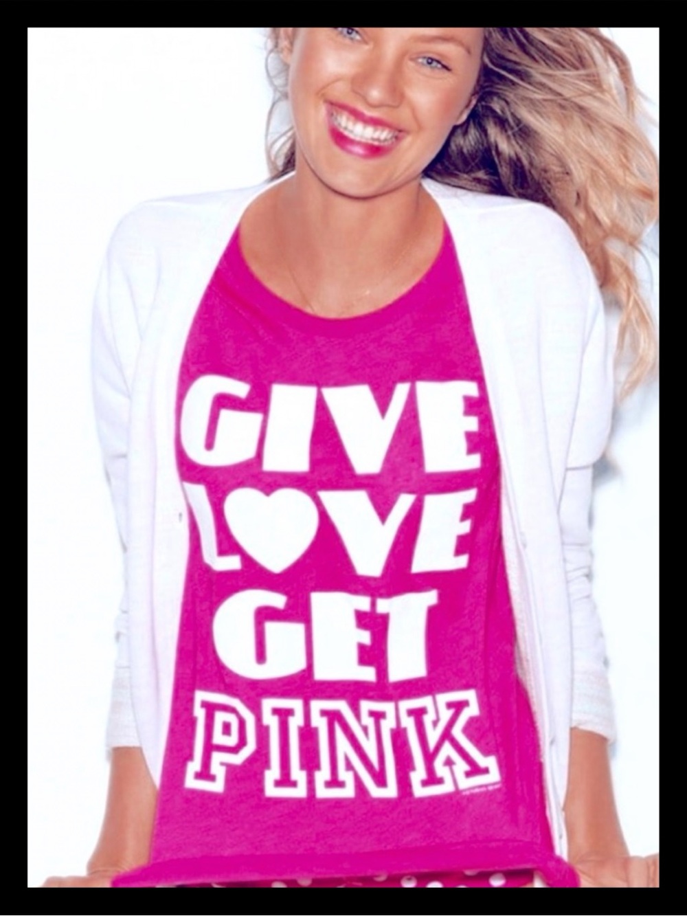 💕ριик νѕ “Give L♡ve Get PINK” Vintage Tee NWT💕